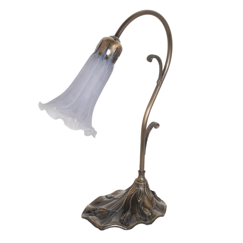 Lampe d'appoint 15 "High Grey Pond Lily, Blanc