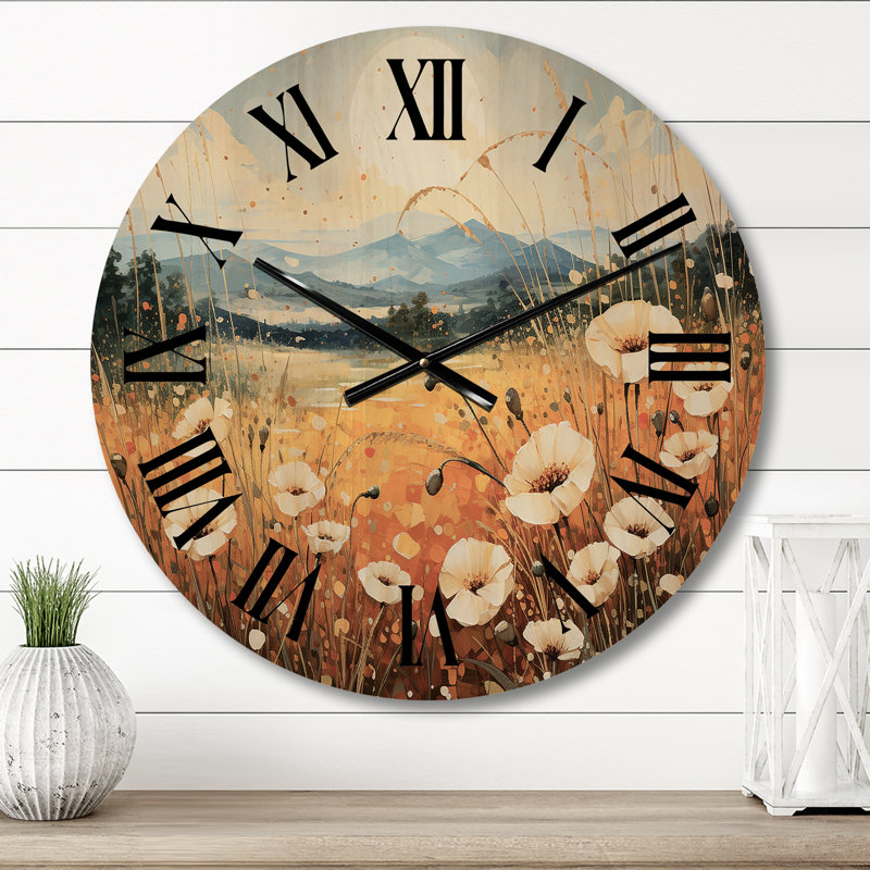 Horloge murale en bois massif Marcellous, Moyenne