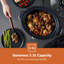 GEEPAS Slow Cooker | 3 Temperature Settings, Removable Easy-Clean Aluminum Bowl | Tempered Glass Lid & Cool Touch Handles, Chalkboard Design | 2 Year Warranty, Black-88579568