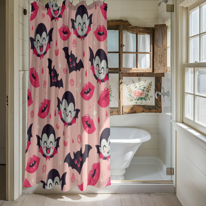 Rideau de douche standard 1 pièce Ghostly Fun, H 74 po x l 71 po