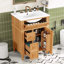 Meuble-lavabo en bois massif de 24 po avec tiroir rabattable et fermeture en douceur