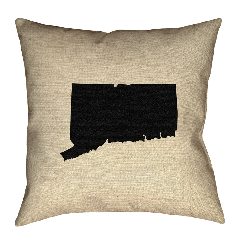 Coussin décoratif en simili daim Katelyn Smith Connecticut, 16 po x 1 po, Noir