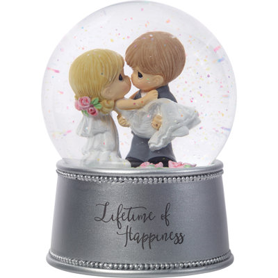 Precious Moments Lifetime of Happiness Wedding Musical Snow Globe Waterball 5.5 Inch