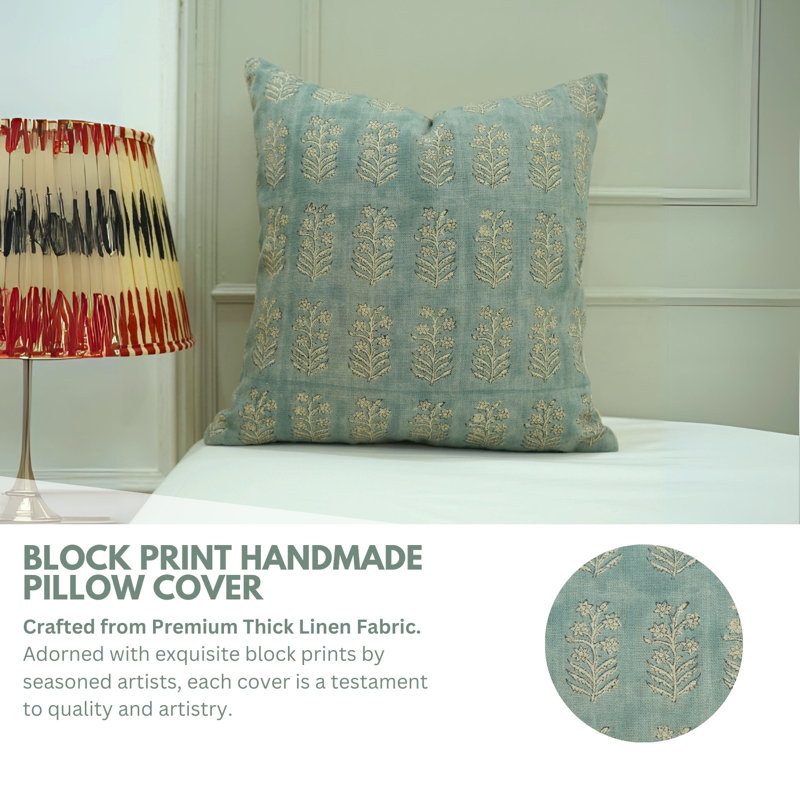 Linen Lumbar Pillow Cover, 14" x 20"