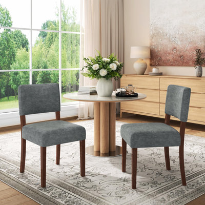 Modern Upholstered Fabric Dining Chairs - Armless Side Chairs
