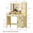 Camaya Makeup Vanity With LED Light and Charging Station-78311091