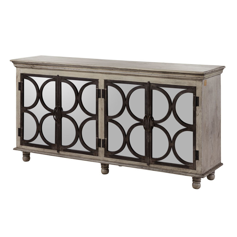 183cm Solid Wood Sideboard, Grey