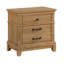 Ensemble de chambre à coucher en bois avec table de chevet 4 pièces Esterel, brun miel-288223479