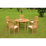 Octavio Outdoor - Piece Teak Dining Set