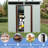 6Ft X 5Ft White Outdoor Metal Storage Shed - Galvanized Iron Frame Sturdiness Steel Panels Transparent Endurance Plate For Better Lighting Sliding Doors With Lock Simple Diy Assembly Construction To-122098289