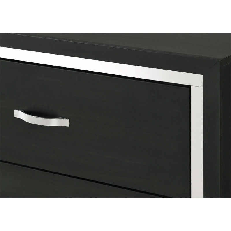 Mobilier de chambre à coucher moderne moderne en bois noir