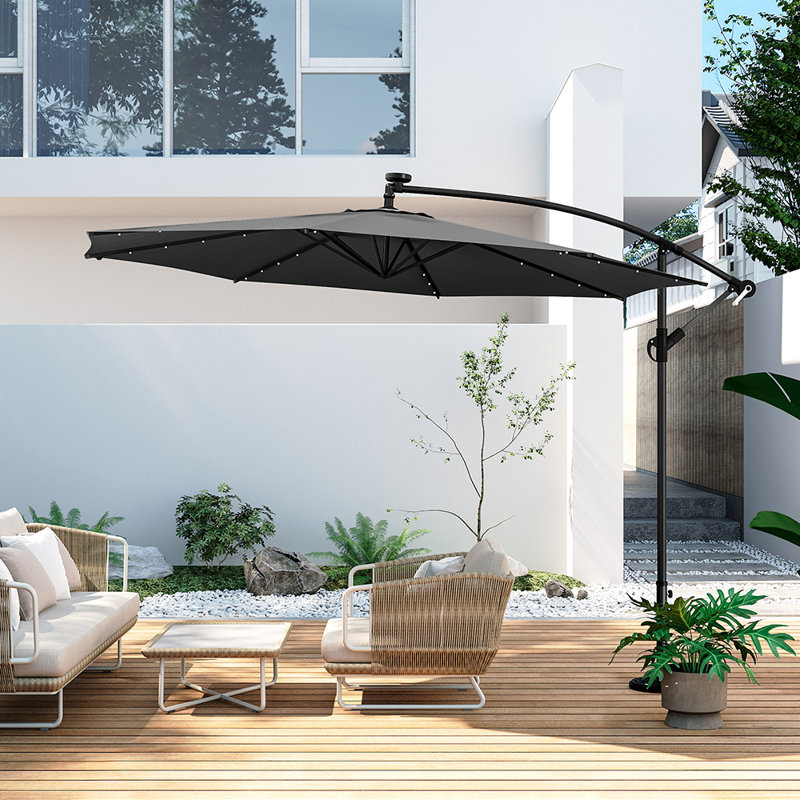 300cm Balcony Parasol, Grey