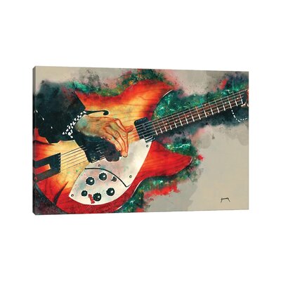 Tom Petty's Electric Guitar by Pop Cult Posters - Wrapped Canvas Graphic Art Print -  East Urban Home, CC42A51ACDB54731A3D1ECB7BF3E7272