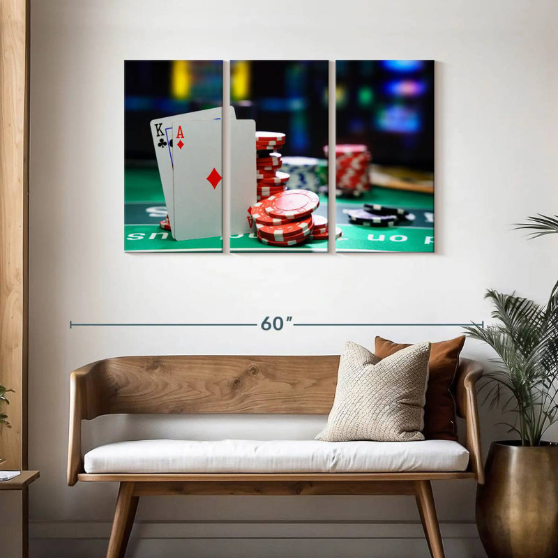 Senne Casino Game Table, 28" H x 45" W