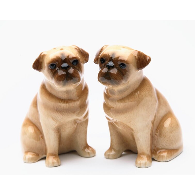 Cosmos Gifts Pug 2 Piece Salt and Pepper Set