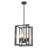 4 - Light Dimmable Farmhouse Geometric Lantern Rectangle Chandelier
