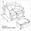 Fauteuil d'appoint pivotant surdimensionné avec repose-pieds, 37,8 po