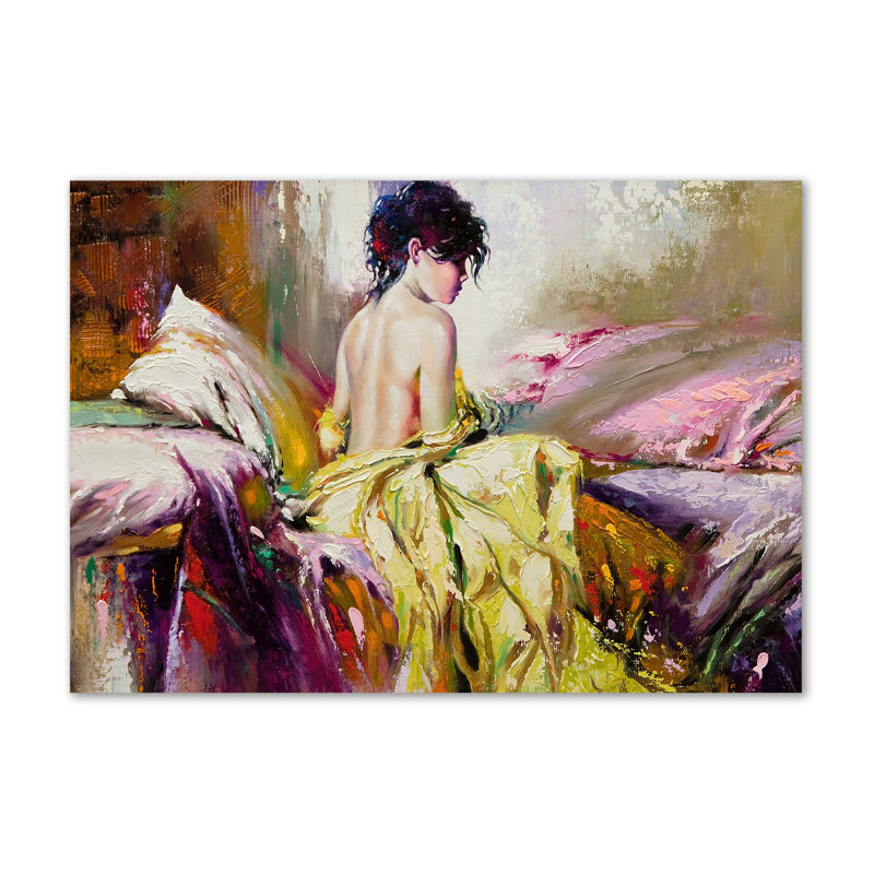 Half-Naked Woman - Print, 70cm H x 100cm W x 2cm D, Canvas