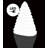 Chrismy Matte Ice White Plug-In LED Outdoor Table Lamp