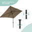 Parasol de marché éclairé 6 pi x 9 pi Krol-585260773