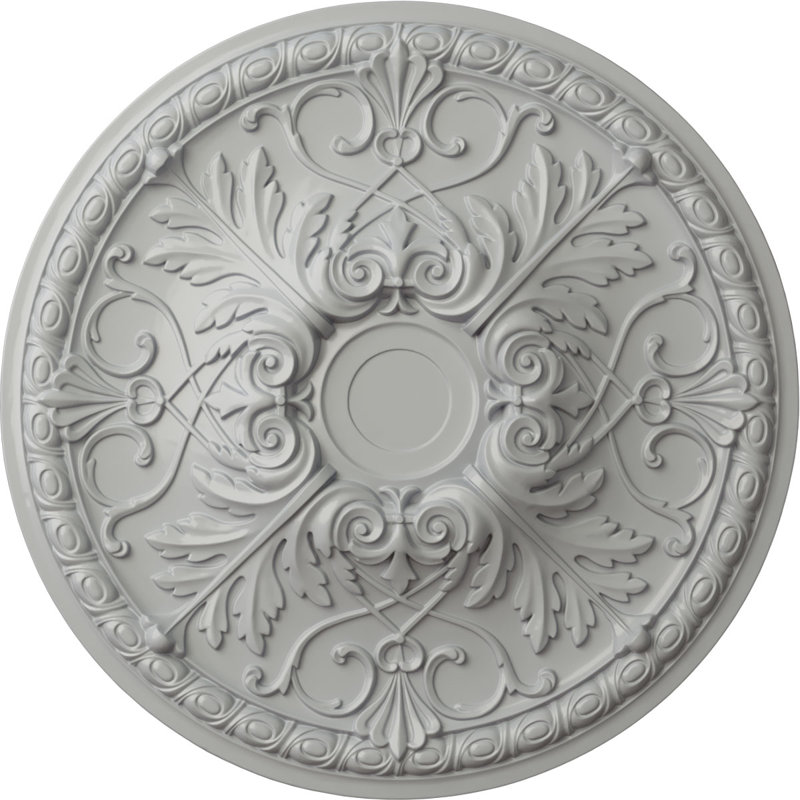 Médaillon de plafond Endurathane Tristan, DO 26 po x P 3 po (convient aux auvents jusqu'à 5 1/2 po), Frost