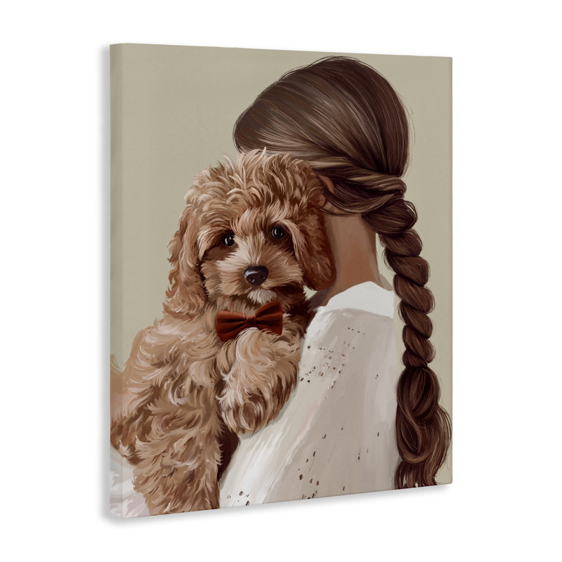 «Girl and Puppy Friendship», conception par Anna Lischenko, H 20 po x l 16 po