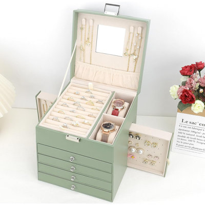 Jewelry Organizer Box, 5 Layers Jewelry Box With Side...