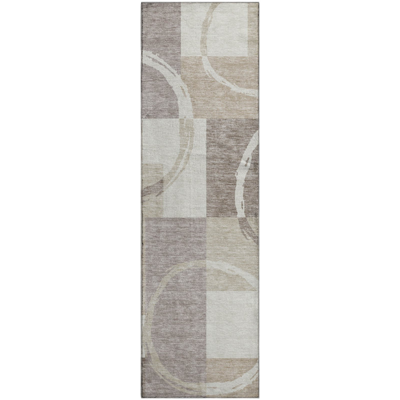 Premium Machine Washable Prisco Ivory Rug, Runner 2'3" x 7'6"