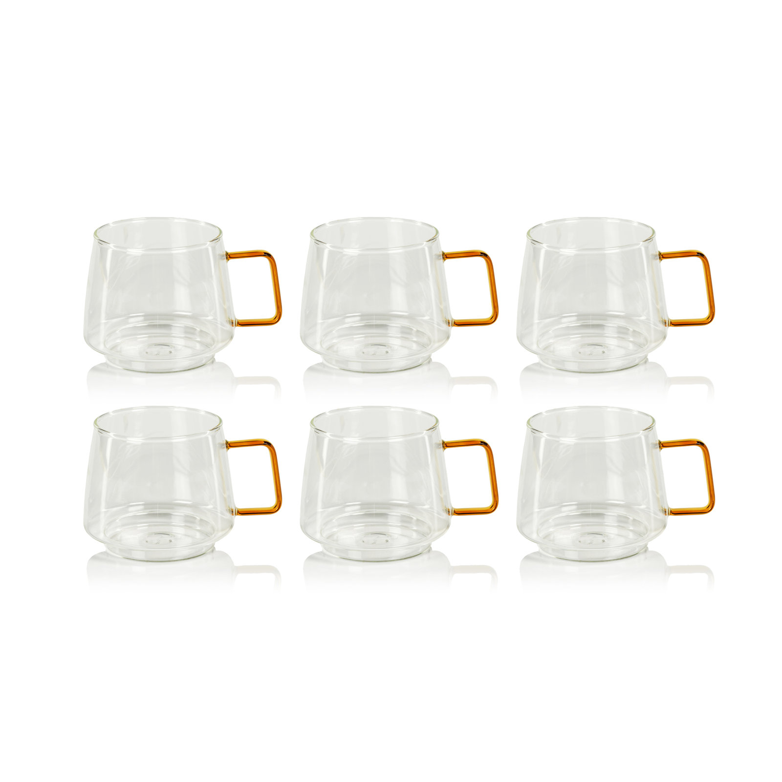 Jakob Glass Coffee Mug;Teacup, Orange