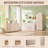 Curved Buffet Cabinet,  Large Sideboard Buffet Storage Cabinet with 4 Doors and Shelves, Modern Coffee Bar Station Wood Kitchen Table-1475474214