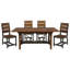 Table de salle à manger à cadre unique en bois 1pc avec rallonge
