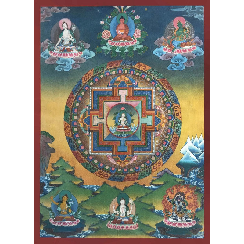 Mandala Thangka (Thangka sans brocart)