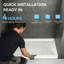 Base de douche 60 po x 30 po à surface solide blanche avec drain à droite, simple seuil, antidérapant pour installation en alcôve-133329108