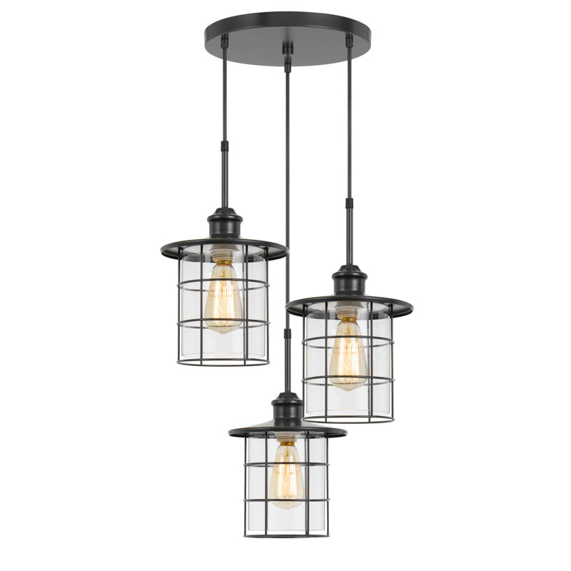 Luminaire suspendu cylindrique simple à 1 lumière Hampson