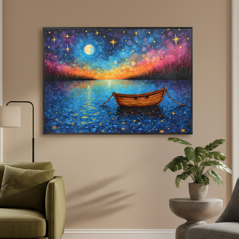 Single Picture Frame LED Illuminated Wall Art Wall Art on Glass / Aluminium, 50 cm H x 60 cm W