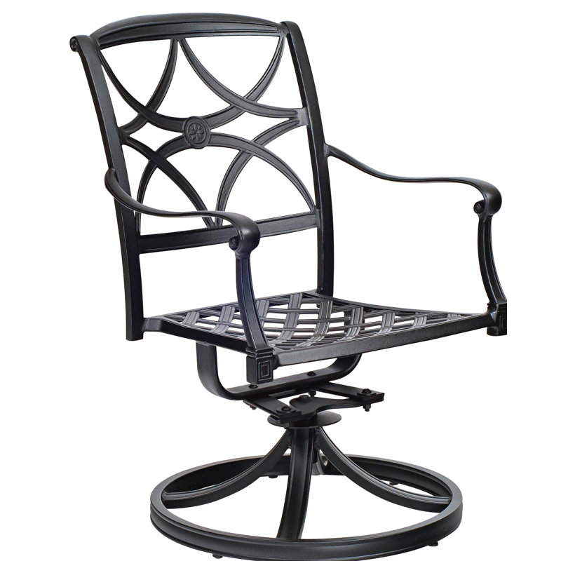 Chaise berçante Wiltshire, Toile Sunbrella® beige chiné, 19.25", Noir texturé