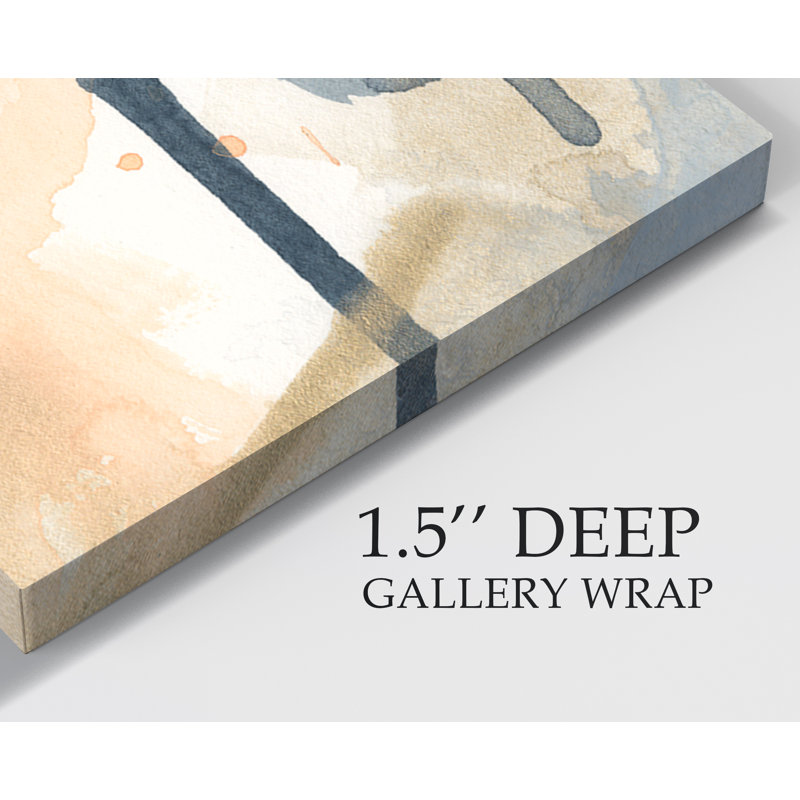 Barteld " Liquid Blueprint VIII ", 16" H x 16" W x 1" D, Wrapped Canvas