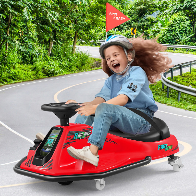 Joyldias 360 degrés tournant sur la voiture de dérive, kart électrique à la dérive pour les enfants, moteur sans brosse 24v avec vitesse élevée / basse