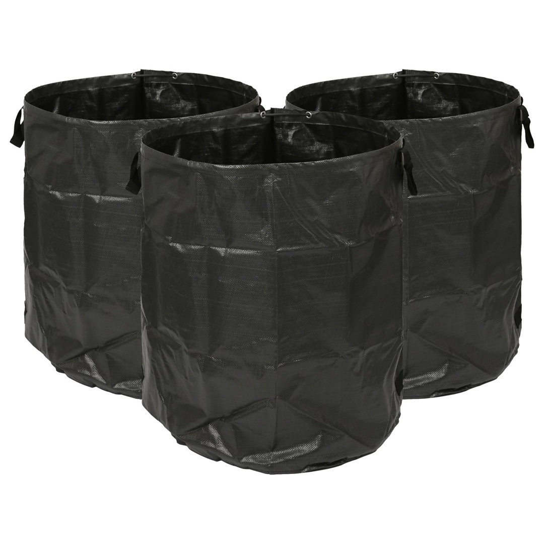 Garden Waste Bags with Handles - Black - 3x
