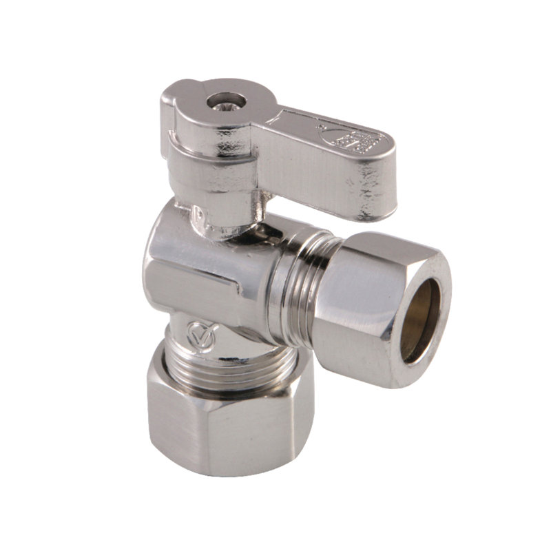 Soupape d’arrêt à angle de comp, Nickel brossé