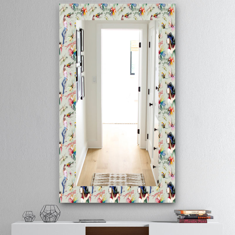 Miroir mural summervibes fille doux, H 39,4 po x l 29,5 po