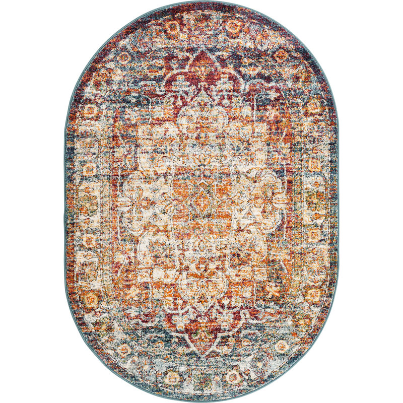 Charian Oriental Indoor Rug, Oval 4' x 6'