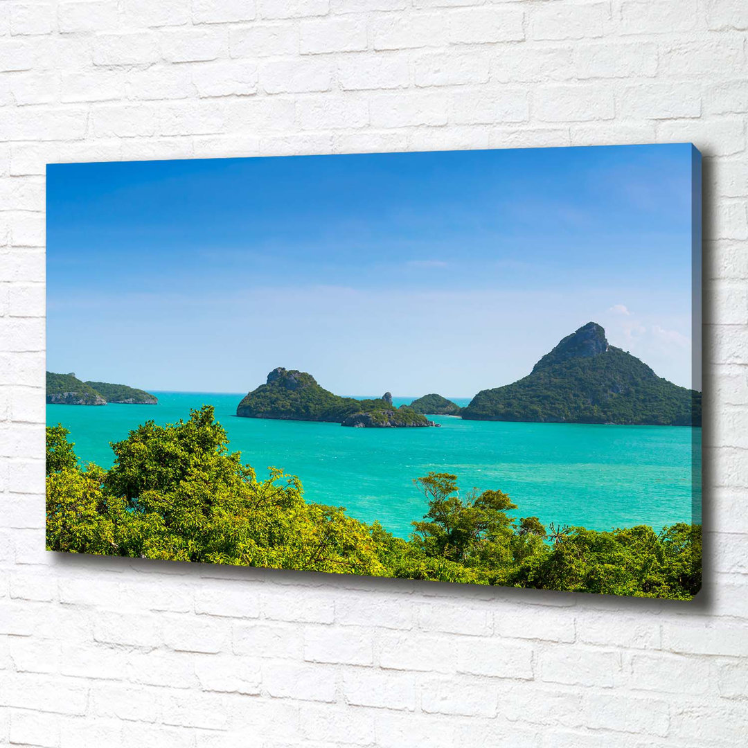 Leinwanddruck - Wandkunst - Drucke auf Leinwand - 100X70 Bild Bildthema: Panorama von Thailand