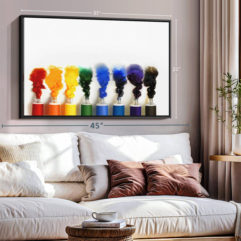 " Acrylic Paint Tubes Canvas Print ", 13" H x 19" W