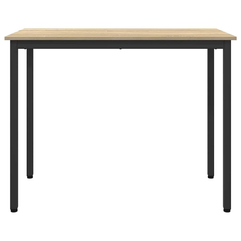 Metal Base Dining Table, Sonoma Oak