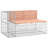 Teak Galvanized Steel Storage Bench