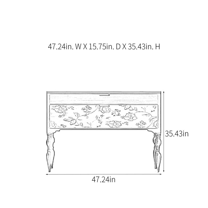 Console rétro avec tiroirs, Noir