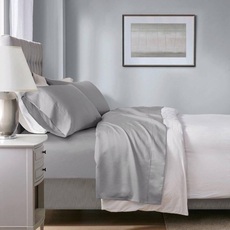 Ensemble de draps 4 pièces en mélange de coton HeiQ Smart