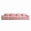 Canapé modulaire sans os, canapé modulaire Cloud avec assise profonde, canapé modulaire moderne avec coussins décoratifs, tissu en velours côtelé-1144963251