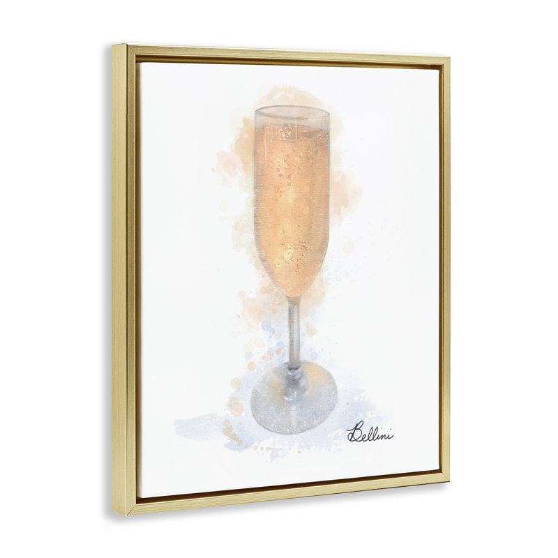 Cadre flottant en verre brillant Bellini, design par Matthew Piotrowicz, H 31 po x l 25 po, Cadre flottant métallique doré